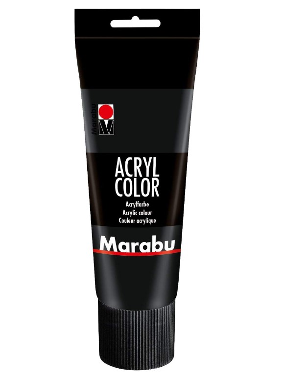 Acrylique MARABU, Noir 073, 225 ml