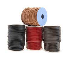 [Découpe de cuir 2mm LC-2MM-02] Découpe de Cordon en cuir rond, 2mm (Marron)