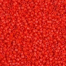 Perles Miyuki delica 11/0 fiole d'env. 3g OPAQUE LT.SIAM (rouge vif mat) DB727-TB