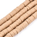 Perle heishi polymère, diam 3/4mm, trou1mm, le brin de 300/400 pièces env., différents coloris