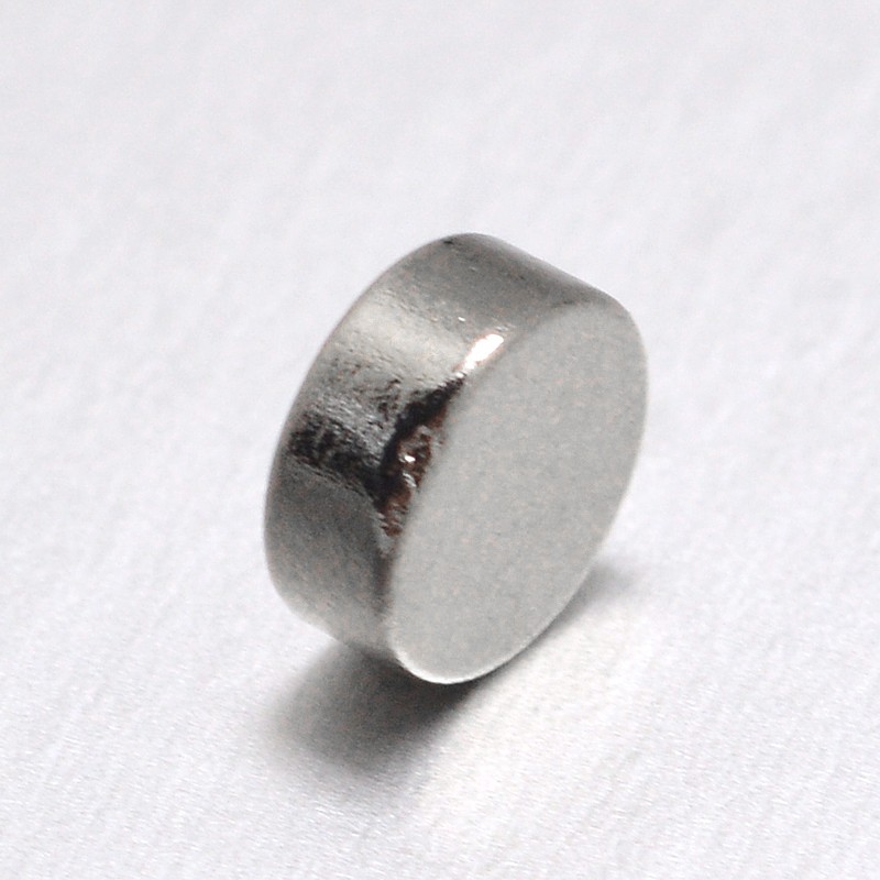[AJEW-D044-03B-15mm] Aimants très puissants, couleur platine, ronds plats, 15x2,5mm, x10 pièces