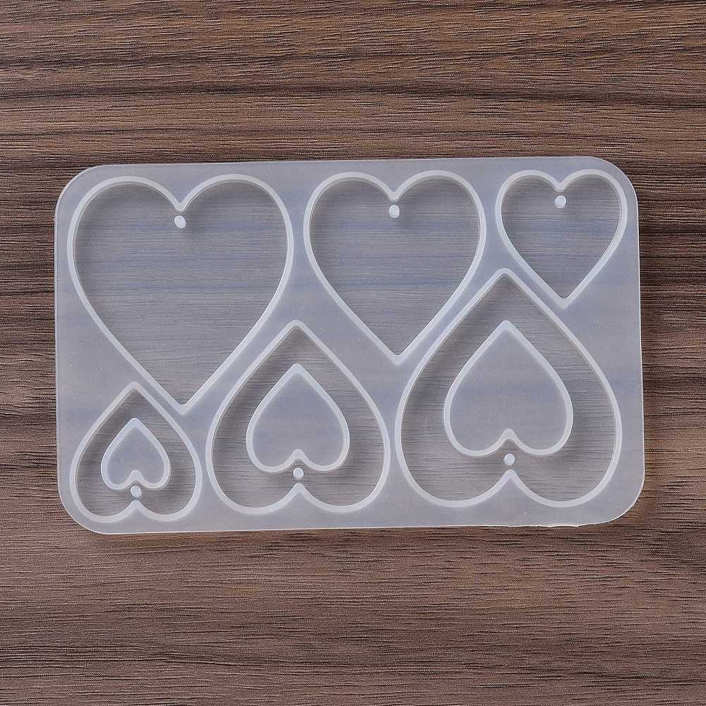 [DIY-C076-01C] Moule en silicone, coeurs, 110x70x4.5mm