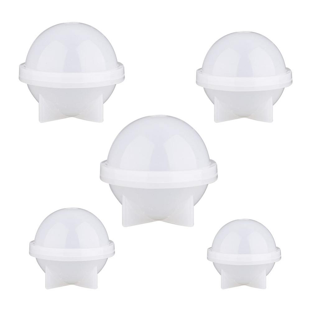 Moule en silicone, boules, lot de 5, diam. 24 à 70mm