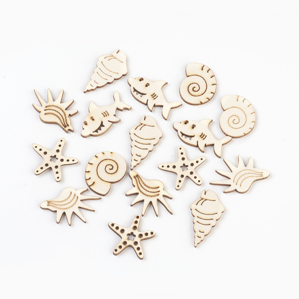 Pièces de bois, motifs océan, 2-3 cm