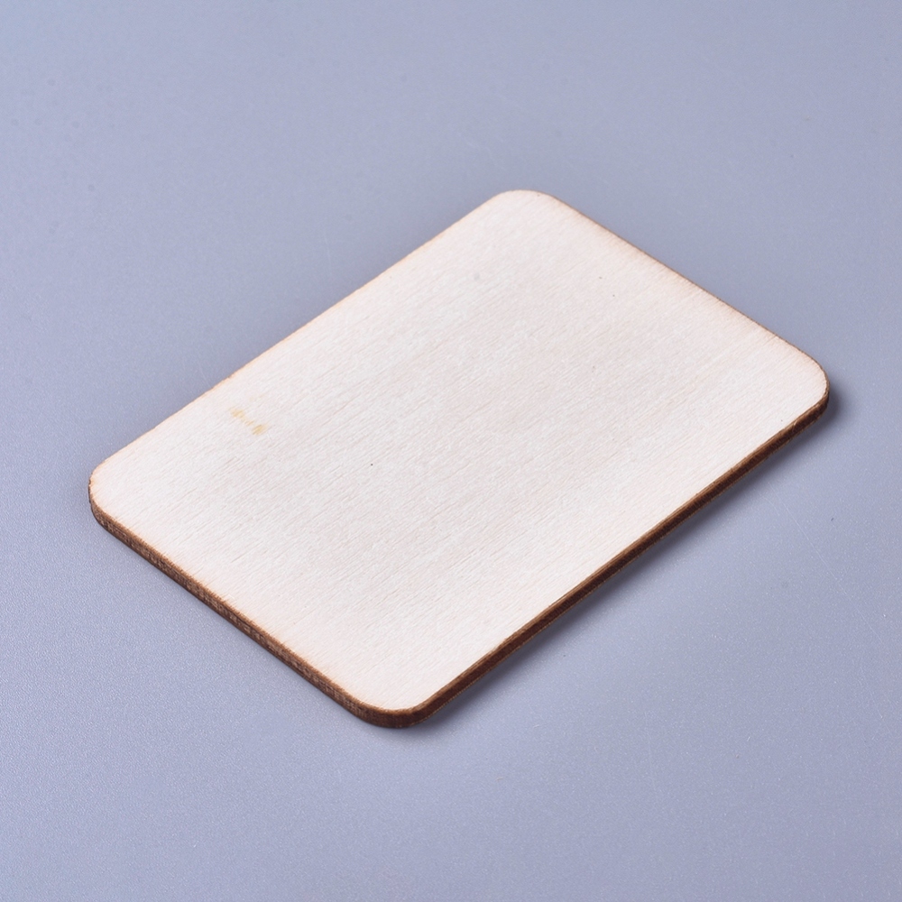 Planchette en bois, rectangle, 69x49x2.5mm