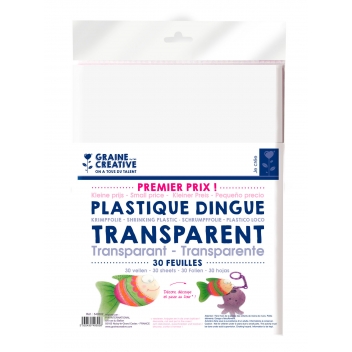 FEUILLE PLASTIQUE DINGUE TRANSPARENT 262x202x2mm x 7 pièces