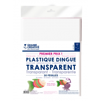 [540301] Feuille plastique dingue, transparent, 260x200x2mm x 7 pièces