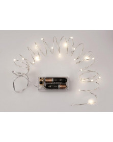 [61210527] Guirlande lumineuse haute durabilité, 20 lampes pour 2xAA 2m