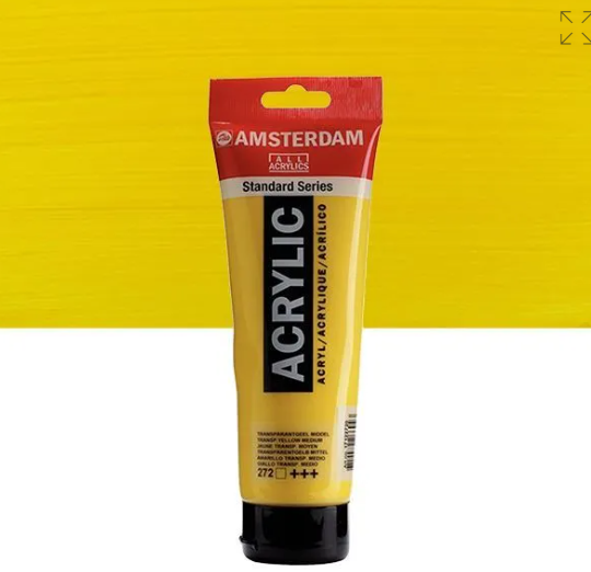 Acrylique AMSTERDAM, jaune trans. moyen, 250 ml