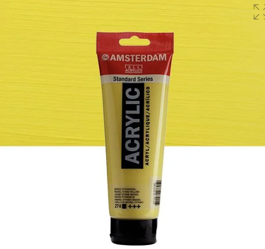 Acrylique AMSTERDAM, jaune titane nick., 250 ml