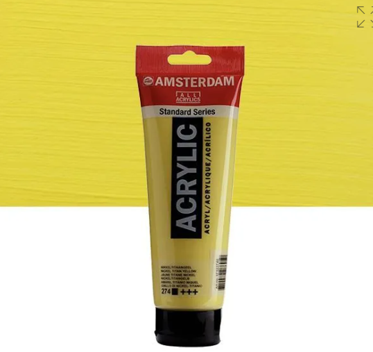 [17122740] Acrylique AMSTERDAM, jaune titane nick., 250 ml