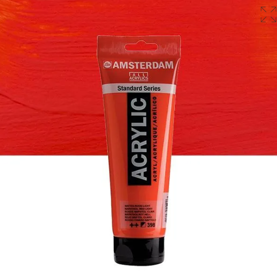 Acrylique AMSTERDAM, rouge napht./ rouge de naples clair, 250 ml