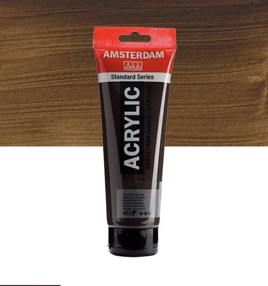 Acrylique AMSTERDAM, brun van dyck, 250 ml