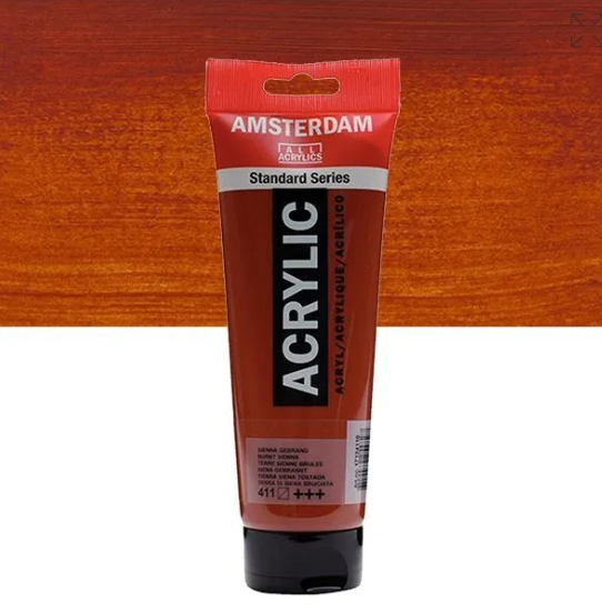 Acrylique AMSTERDAM, terre de sienne brûlée, 250 ml