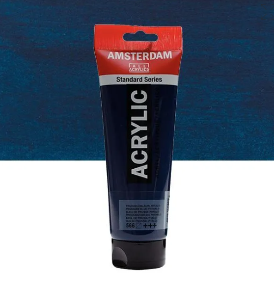 Acrylique AMSTERDAM, bleu de prusse phtalo, 250 ml