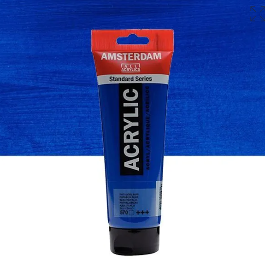 Acrylique AMSTERDAM, bleu phtalo, 250 ml