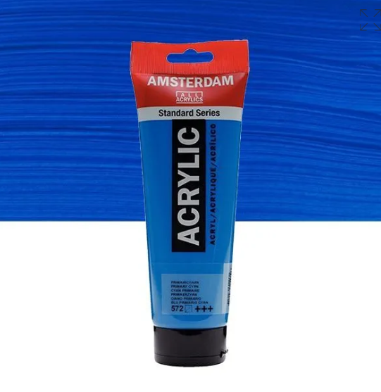 Acrylique AMSTERDAM, cyan primaire, 250 ml