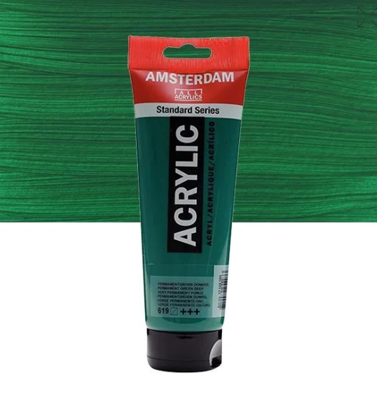 Acrylique AMSTERDAM, vert perm. foncé, 250 ml