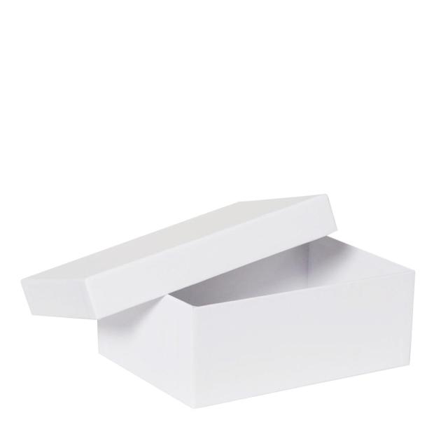 Boîte luxe, cartonnée blanche, rectangle 26x17x7cm
