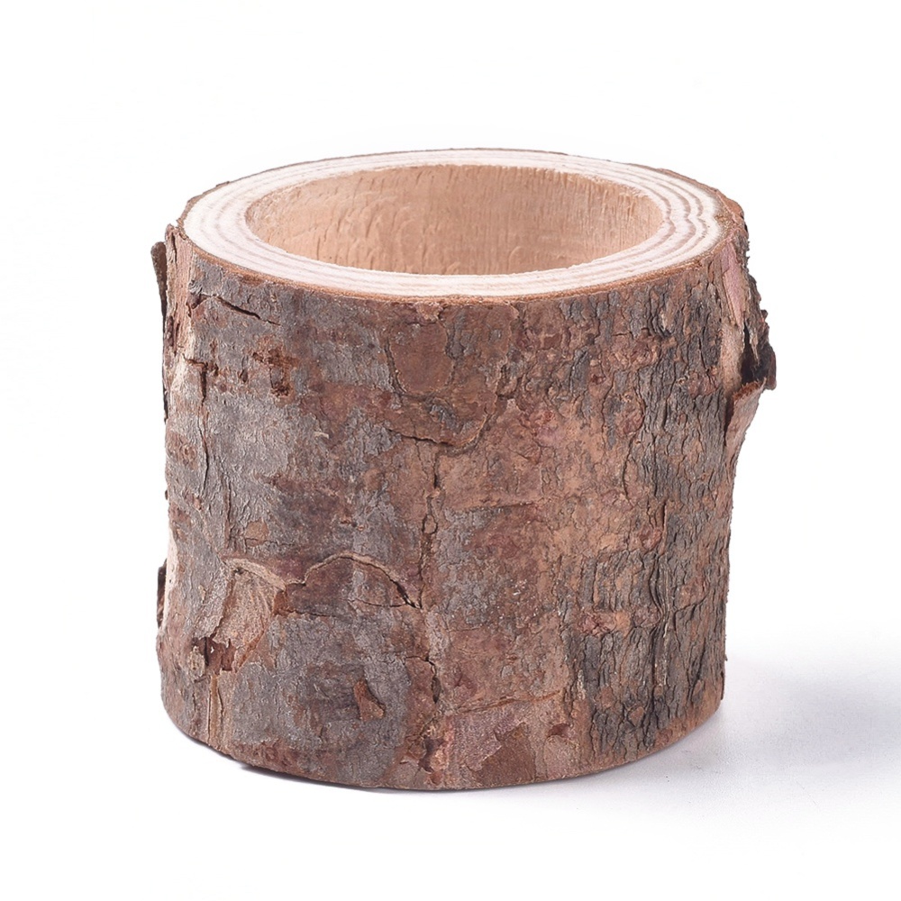 [AJEW-WH0109-27B] Bougeoir bois brut, 50x55 mm, unité