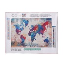 Kit complet de diamond painting, 45x35cm, carte du monde