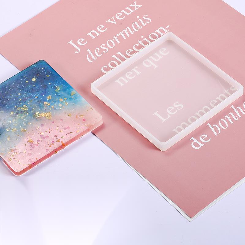 [DIY-L005-42A] Moule en silicone, carré, 138x138x12mm, taille intérieure: 128x128 mm