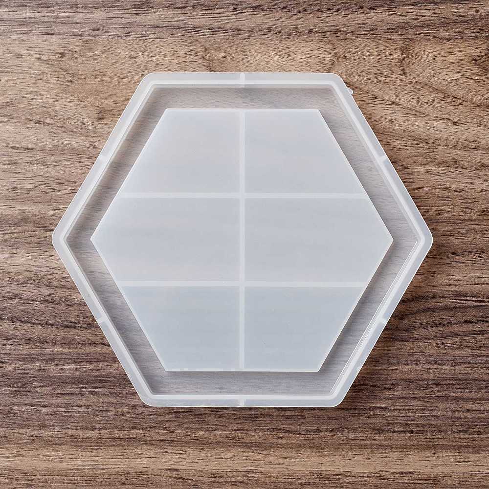 Moule en silicone, hexagonal, 150x170x10.5mm, diamètre intérieur: 140x159 mm