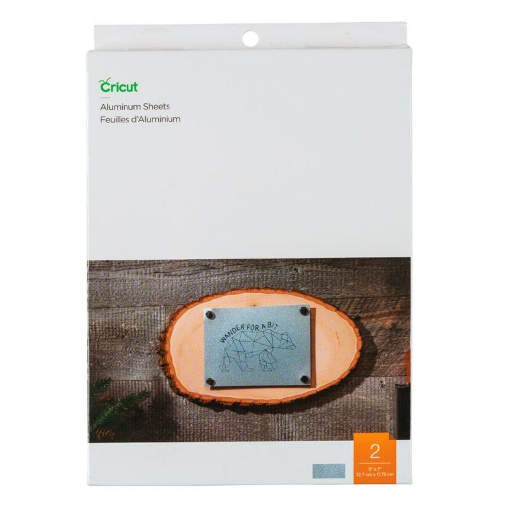 CRICUT - 2 FEUILLES ALUMINIUM 12.7x17.8cm