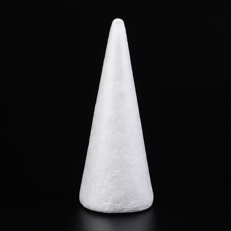 [DJEW-M005-10] Cône en polystyrène, blanc, 190x73x68mm