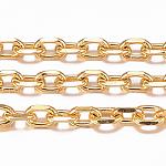 [CHS-H009-22G] Chaîne en INOX doré, placage ionique, soudé ovale 2.5x1.8x0.5mm x10 mètres