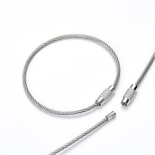 [X-TWIR-A001-5] Câble INOX avec fermoir à visser, diam intérieur 62mm x 10 pièces