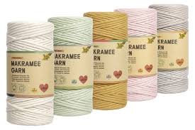 Pelote coton torsadé pour macramé diam 3mm, bobine de 100 mètres