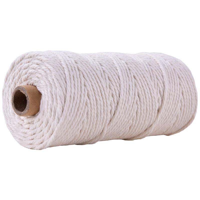 Pelote coton tressé pour macramé diam 3mm, bobine de 100 mètres