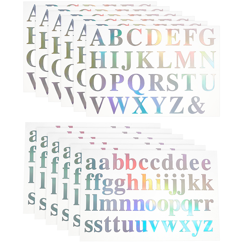 [DIY-GL0003-87] Stickers autocollant, "lettres alphabets", imperméables, 2 styles par lot
