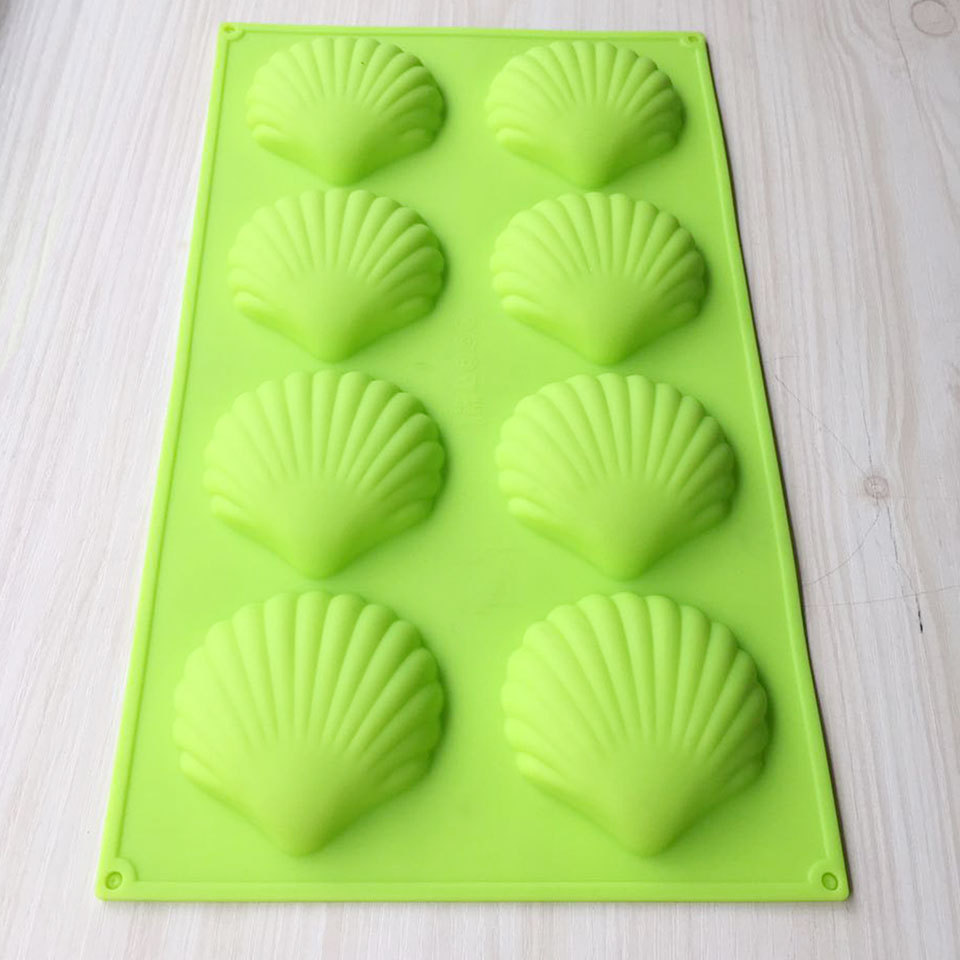 Moule à savon en silicone, coquillages, 290x170x18mm, diamètre intérieur: 64x64 mm