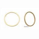 Anneau fermé en INOX doré, placage ionique, 16x0,8mm, l'unité