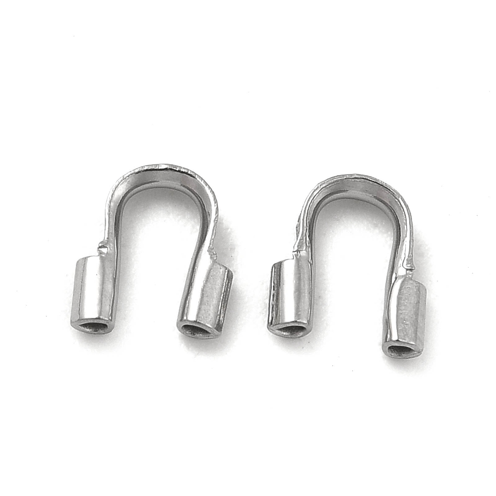 Passant câble / protège câble, à écraser, INOX, 5x4,5x1,2mm, trou 0,7mm