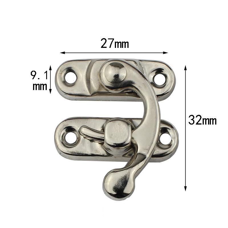 Fermoirs pour boîtes ou valise couleur argent 3,2x2,7mm