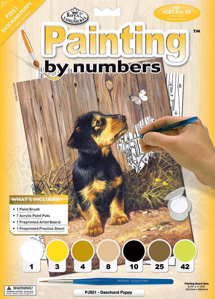 ROYAL LANGNICKEL Peinture au N° - Junior Small - Chiot Dachshund