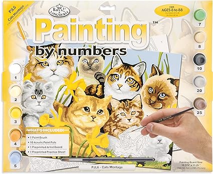 ROYAL LANGNICKEL Peinture au N° - Junior Large - Réunion de chats