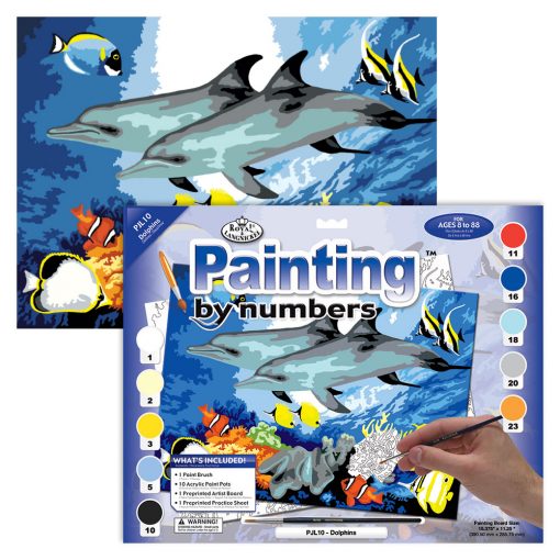 ROYAL LANGNICKEL Peinture au N° - Junior Large - Dauphins