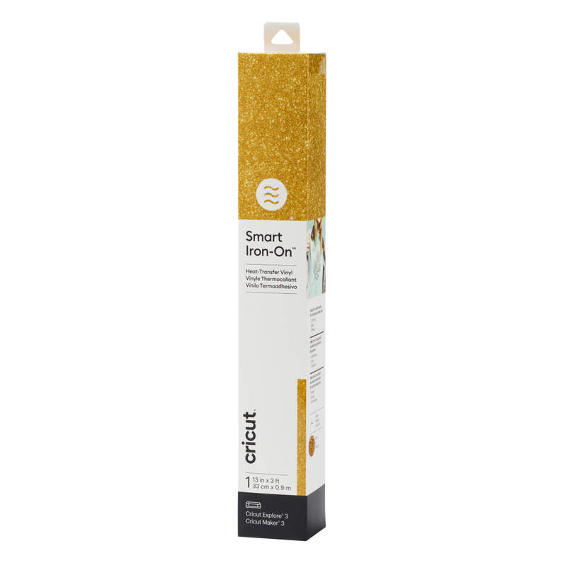 CRICUT SMART IRON-ON 33X90CM 1 FEUILLE, 5 coloris métal ou paillettes au choix
