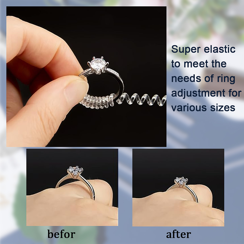 Ajusteur de bague en plastique, 5cm, unité