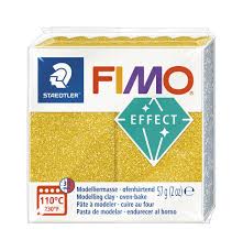 Fimo soft, glitter gold 112, 57gr