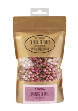 [200215] Fleurs séchées 100% naturelles pour la décoration, "boutons de rose", 8g