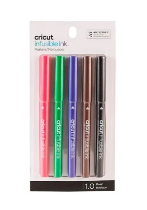 Stylo infusible ink pour CRICUT, activé par la chaleur, pointe 0.4mm, paquet de 5