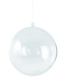 [3906437] Boule en plastique cristal, 2 parties, diamètre 10cm