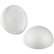 [3302700] Boule en polystyrène blanc, diam 15 cm, 2 hémisphères