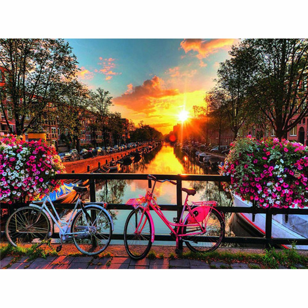 [DIAM-PW0001-245-23] Kit complet de diamond painting, vélos, 30x40cm, unité