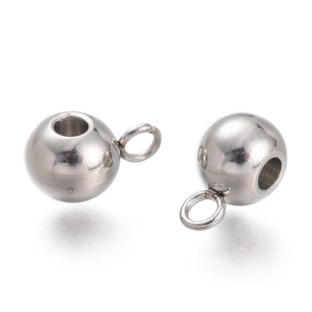 Cache noued INOX argenté, 8,5x5x2mm, trou 1,8mm